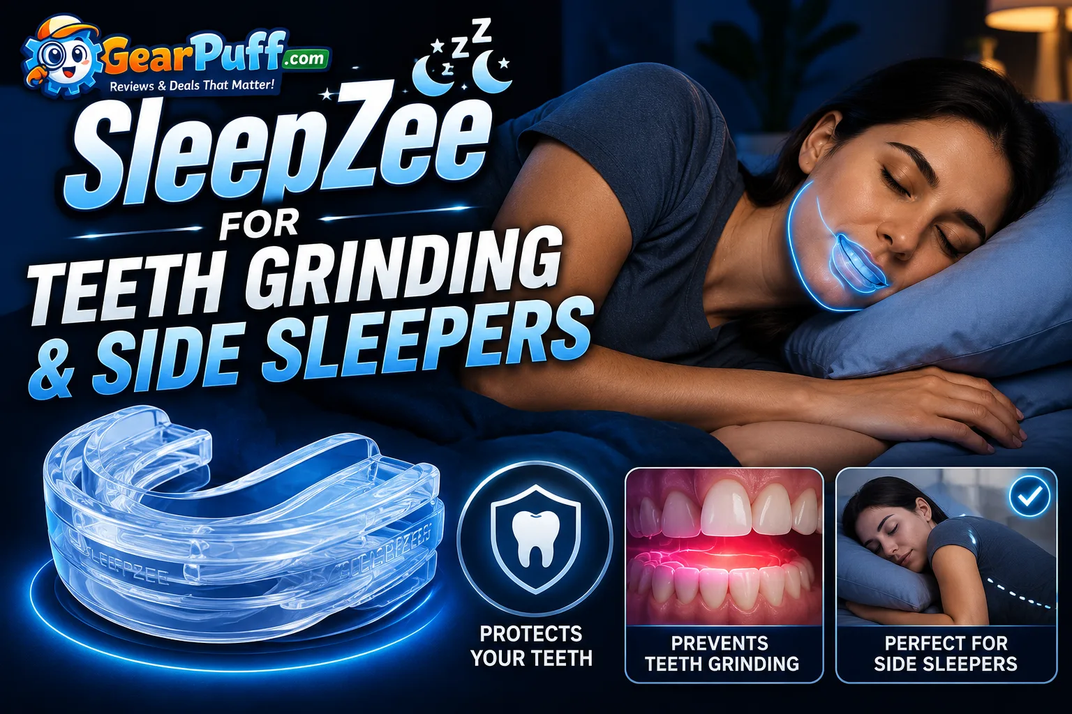 sleepzee bruxism: SleepZee for Teeth Grinding and Side Sleepers SleepZee for Teeth Grinding and Side Sleepers — sleepzee bruxism | GearPuff